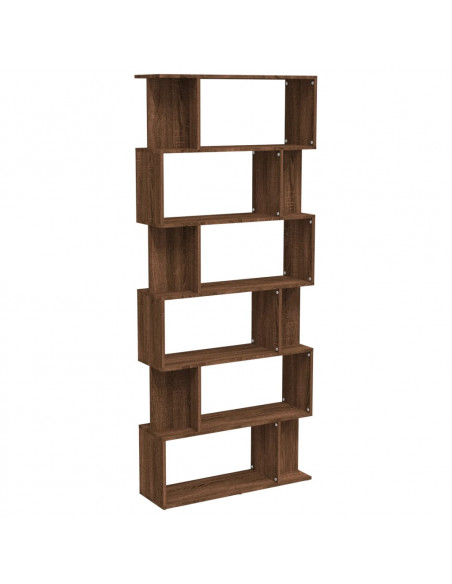 Libreria/Divisorio Rovere Marrone 80x24x192cm Legno Multistrato
