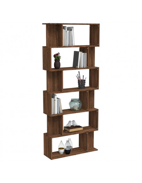 Libreria/Divisorio Rovere Marrone 80x24x192cm Legno Multistrato