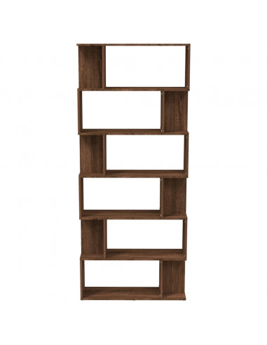 Libreria/Divisorio Rovere Marrone 80x24x192cm Legno Multistrato