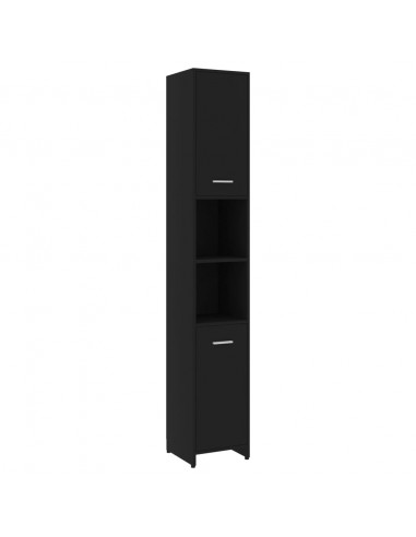 Set Mobili da Bagno 3 pz Nero in Truciolato