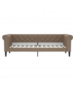 Divano Letto Estraibile Cassetti Cappuccino 90x200cm Similpelle