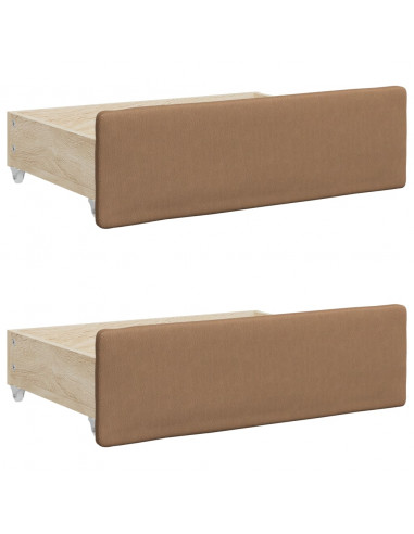 Divano Letto Estraibile Cassetti Cappuccino 90x200cm Similpelle