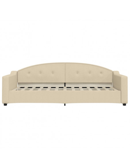 Letto da Giorno Crema 90x200 cm in Tessuto