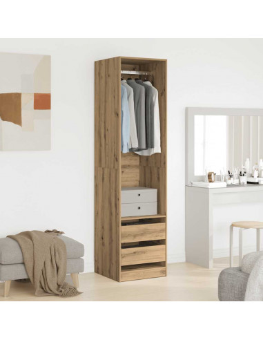 Armadio Rovere Artigianale 50x50x200 cm in Legno Multistrato