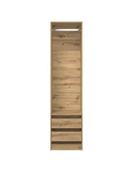 Armadio Rovere Artigianale 50x50x200 cm in Legno Multistrato