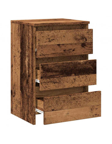 Comodini Legno Antico 2 pz 40x35x62,5 cm in Legno Multistrato