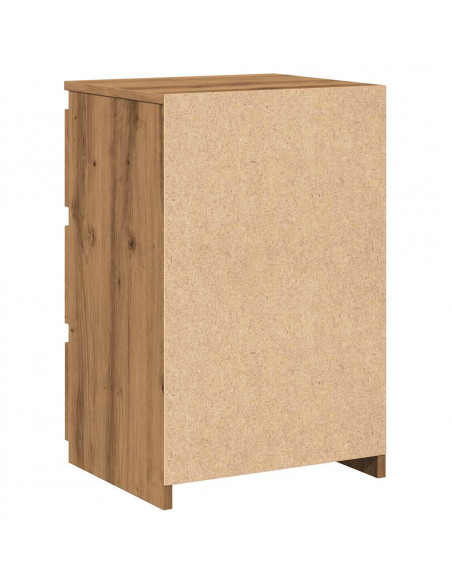 Comodino Rovere Artigianale 40x35x62,5 cm in Legno Multistrato