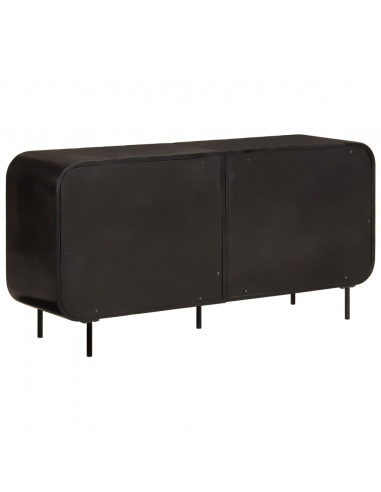 Credenza 140x35x70 cm in Legno Massello di Recupero e Metallo