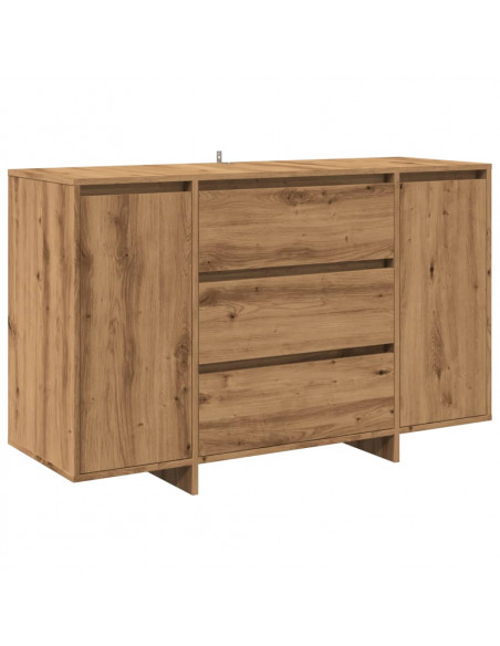 Credenza Rovere Artigianale 120x41x75 cm in Legno Multistrato