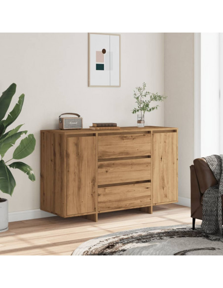 Credenza Rovere Artigianale 120x41x75 cm in Legno Multistrato