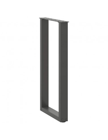 Gambe Tavolino Caffè a U 2 pz Antracite 28x(72-73) cm Acciaio