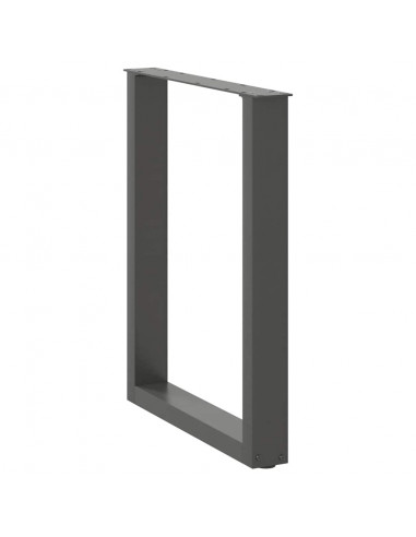 Gambe Tavolino Caffè a U 2 pz Antracite 70x(72-73) cm Acciaio