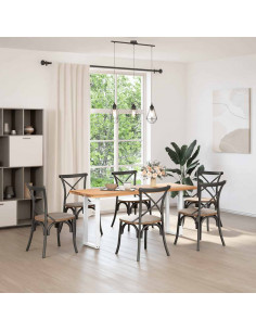 Gambe per tavolo consolle a forma di U 2 pz bianche 28x(72-73) cm in acciaio 2