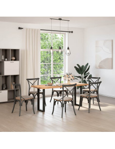 Gambe per Tavolo Consolle a Forma di U 2 pz Nere 28x(72-73) cm Acciaio 2