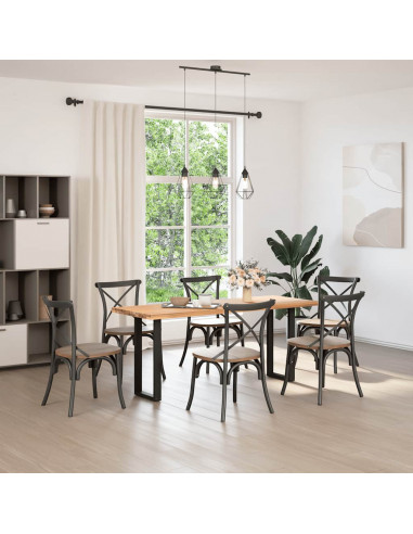 Gambe per Tavolo Consolle a Forma di U 2 pz Nere 28x(72-73) cm Acciaio