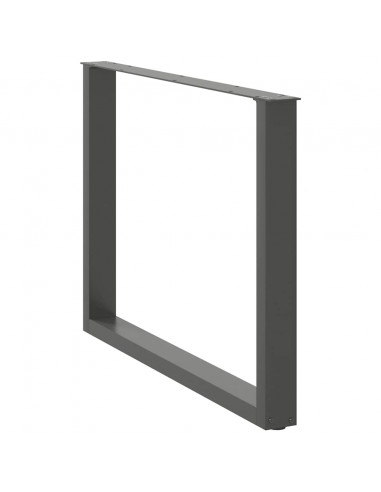 Gambe Tavolino Caffè a U 2pz Antracite 100x(72-73)cm in Acciaio