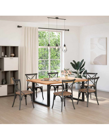 Gambe Tavolino da Caffè a U 2 pz Nero 100x(72-73) cm in Acciaio