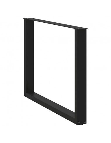 Gambe Tavolino da Caffè a U 2 pz Nero 100x(72-73) cm in Acciaio