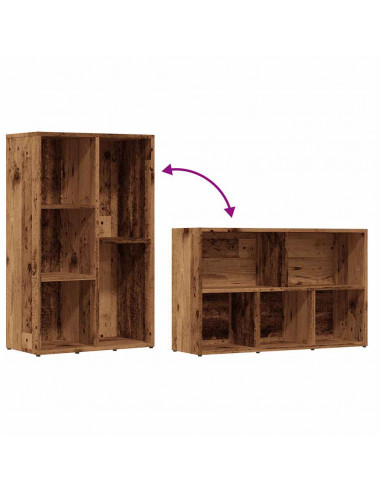 Libreria Legno Antico 45x25x80 cm in Legno Multistrato