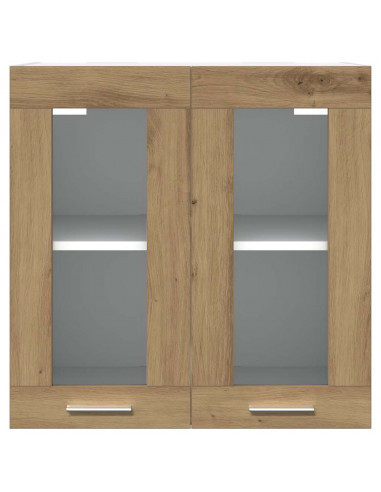 Pensile da Cucina Anta in Vetro Rovere Artigianale 60x31x60 cm