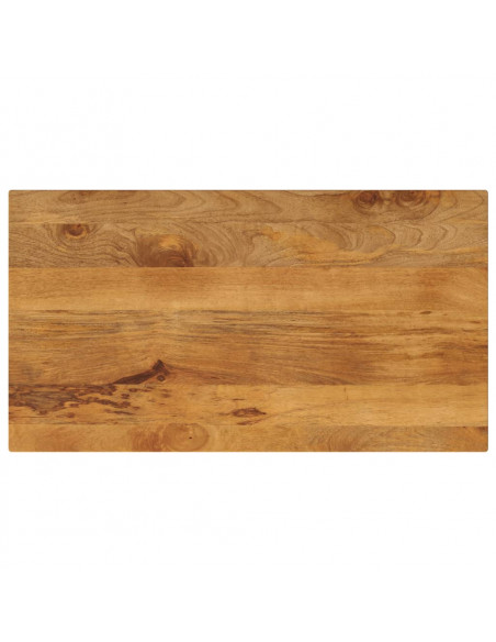 Piano per Tavolo 100x60x2,5cm Rettangolare Legno Massello Mango