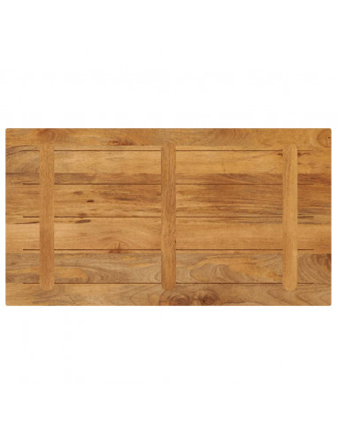 Piano per Tavolo 100x60x2,5cm Rettangolare Legno Massello Mango