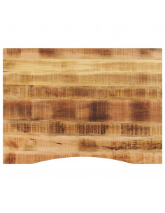 Piano Scrivania con Curva 110x80x2,5cm Massello Grezzo di Mango