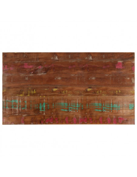 Piano Tavolo 100x60x1,5 cm Rettangolare in Massello di Recupero