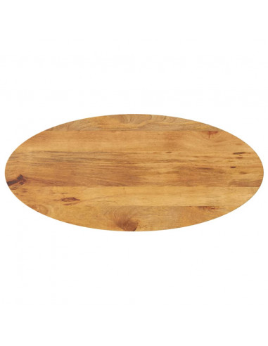 Piano Tavolo 110x40x3,8 cm Ovale in Legno Massello di Mango