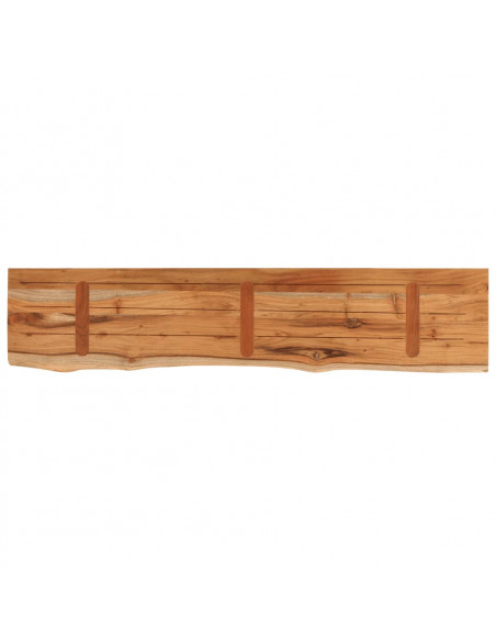 Piano Tavolo 180x40x3,8 cm Rettangolare Legno Acacia Bordi Vivi