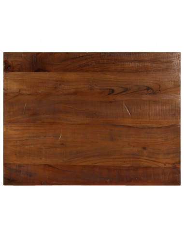 Piano Tavolo 80x70x3,8 cm Rettangolare in Massello di Recupero