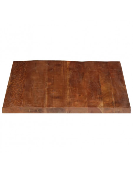 Piano Tavolo 90x80x3,8 cm Rettangolare in Massello di Recupero