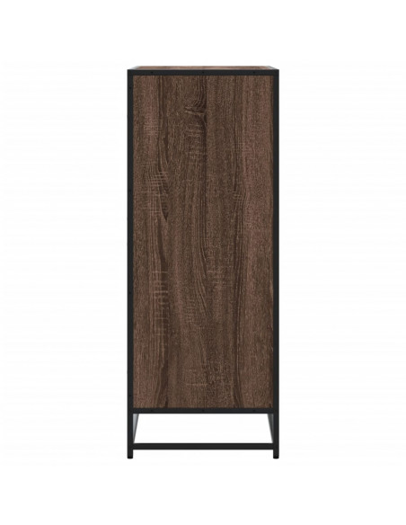 Scarpiera Rovere Marrone 75x38x97,5cm Legno Multistrato Metallo
