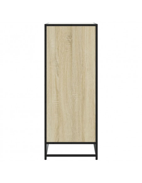 Scarpiera Rovere Sonoma 75x38x97,5 cm Legno Multistrato Metallo