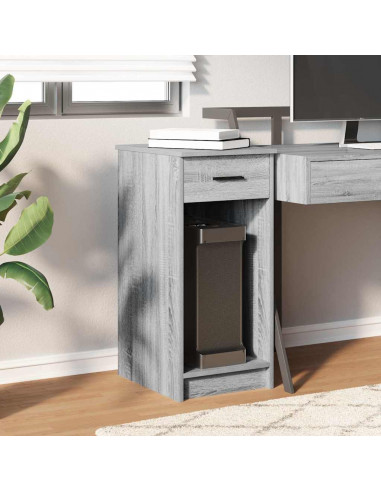 Supporto a Torre per Computer con Cassetto Grigio 35x45x77 cm