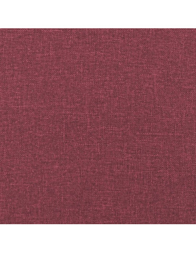 Set di Divani 2 pz con Cuscini Rosso Vino in Tessuto