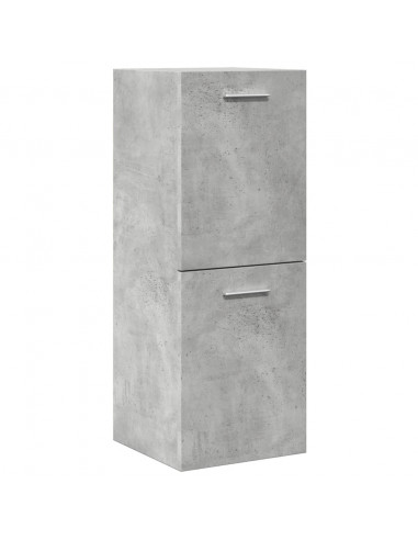 Set Mobili da Bagno 5 pz Grigio Cemento in Legno Multistrato