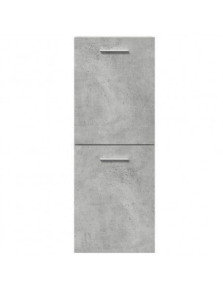 Set Mobili da Bagno 5 pz Grigio Cemento in Legno Multistrato