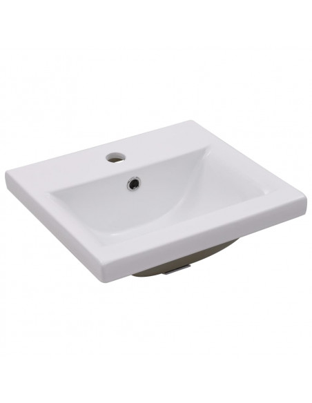 Set Mobili da Bagno 5 pz Grigio Cemento in Legno Multistrato