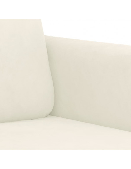 Set di Divani 2 pz Crema in Velluto