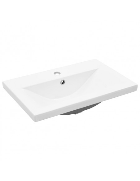 Set Mobili da Bagno 4 pz Grigio Cemento in Legno Multistrato