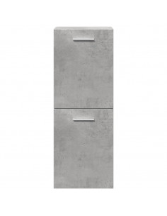 Set Mobili da Bagno 4 pz Grigio Cemento in Legno Multistrato