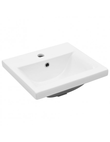Set Mobili da Bagno 4 pz Grigio Cemento in Legno Multistrato
