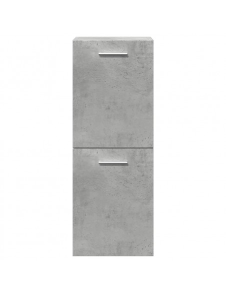 Set Mobili da Bagno 3 pz Grigio Cemento in Legno Multistrato