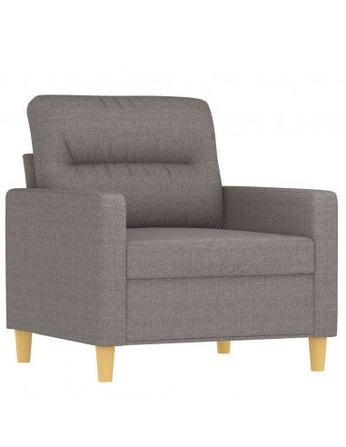 Set di Divani 3 pz con Cuscini Tortora in Tessuto