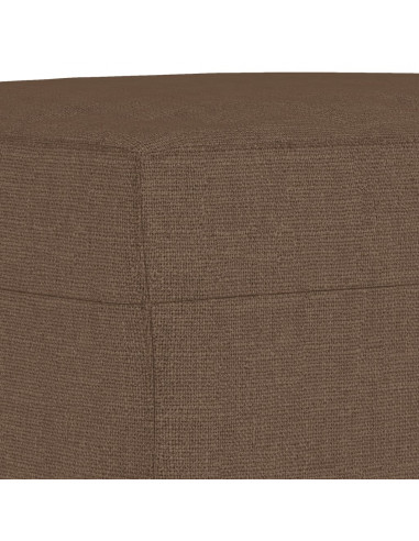 Set di Divani 4 pz con Cuscini Marrone in Tessuto