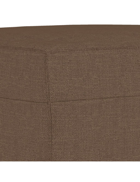 Set di Divani 4 pz con Cuscini Marrone in Tessuto