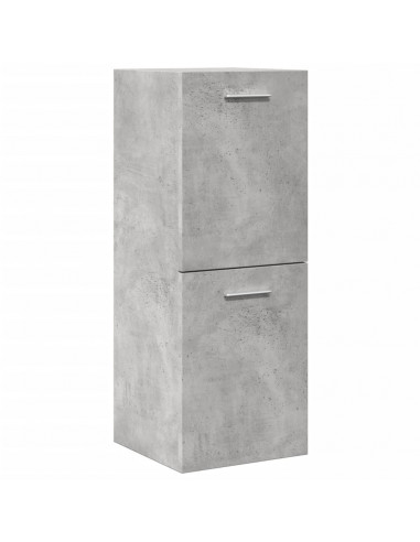 Set Mobili da Bagno 5 pz Grigio Cemento in Legno Multistrato