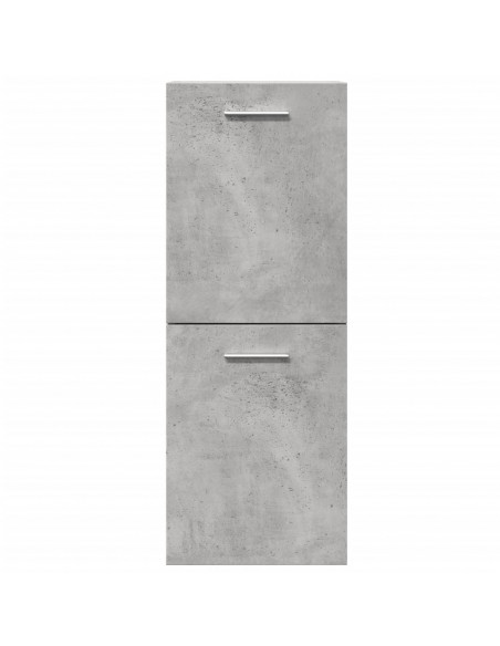 Set Mobili da Bagno 5 pz Grigio Cemento in Legno Multistrato