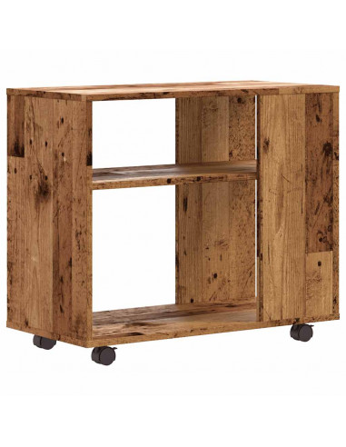Tavolino Salotto Legno Antico 70x35x55 cm in Legno Multistrato